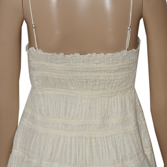 Free People FP One Lausanne Slip Smocked Buttondown Sleeveless Dress XL - Picture 7 of 8